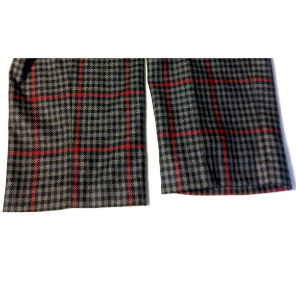 Country Suburbans Pants Size 8 Blue Gray Red Herringbone Wool Blend Lined - Picture 8 of 16